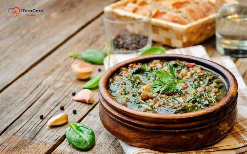 canh rau cải bó xôi