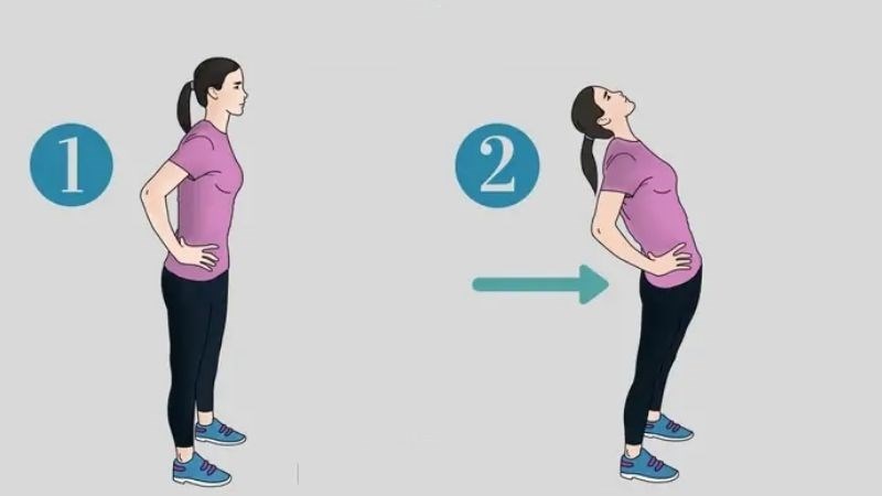 duỗi cột sống ở tư thế đứng