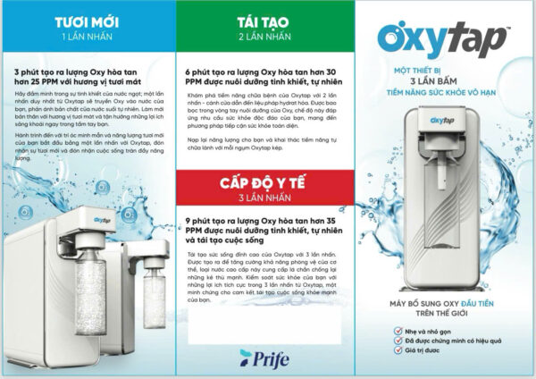 OxyTap Prife – Máy tạo nước giàu oxy tươi | Nâng cao năng lượng sống - Ảnh 6